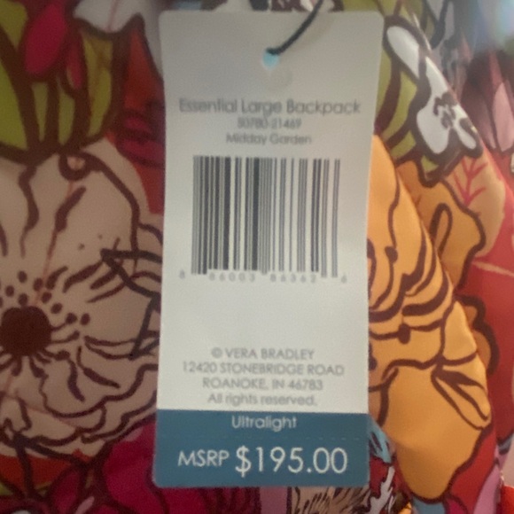 Vera Bradley Essential Large Backpack “Midday Garden” main image 10